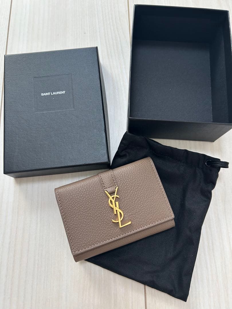 【新品未使用】SAINT LAURENT ブラウンベージュキーケース