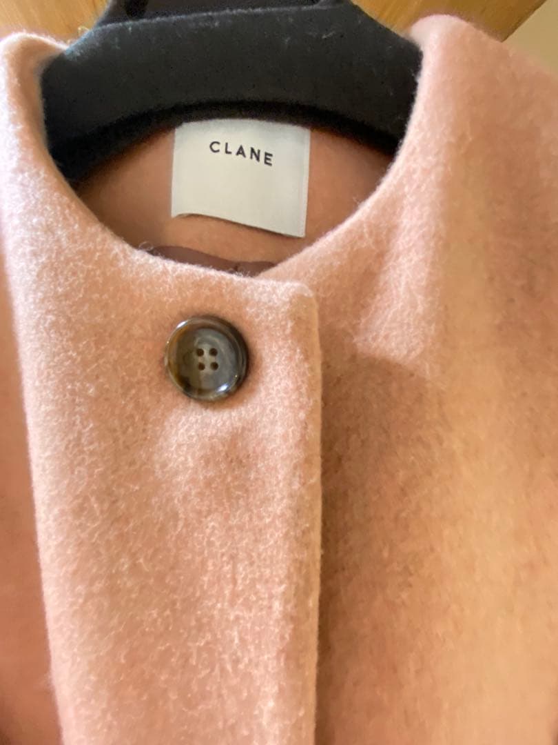 ピンク ウール ロングコート