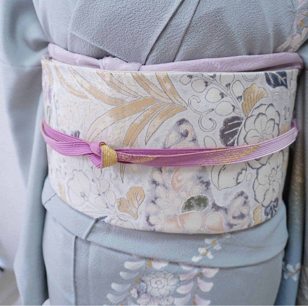 訪問着フルセット　302▪︎ 辻が花　卒業式　入学式　お宮参り　グレー色