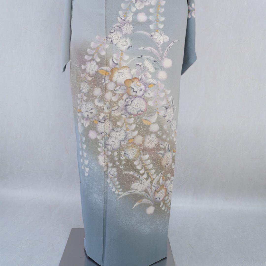 訪問着フルセット　302▪︎ 辻が花　卒業式　入学式　お宮参り　グレー色