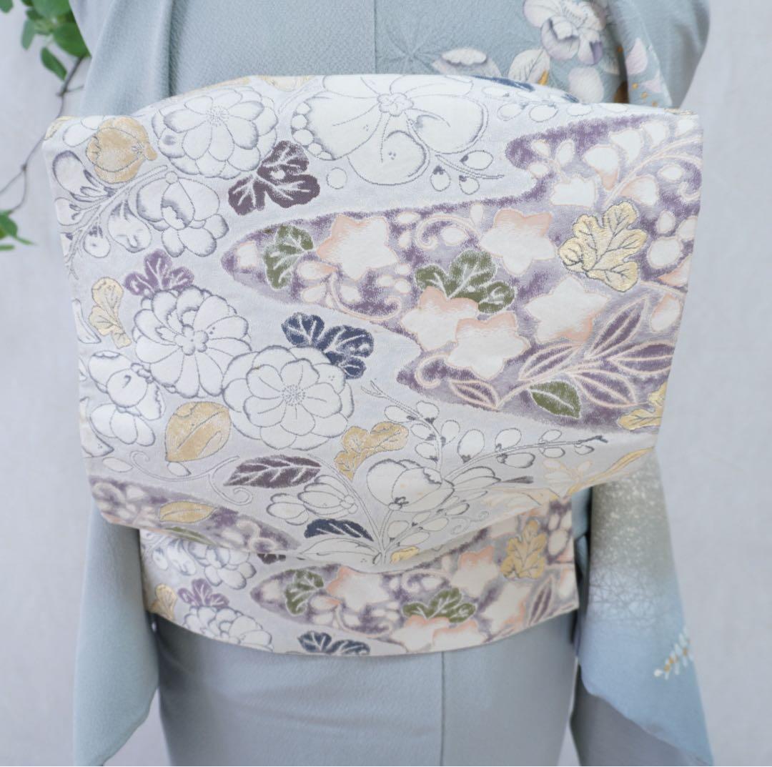 訪問着フルセット　302▪︎ 辻が花　卒業式　入学式　お宮参り　グレー色