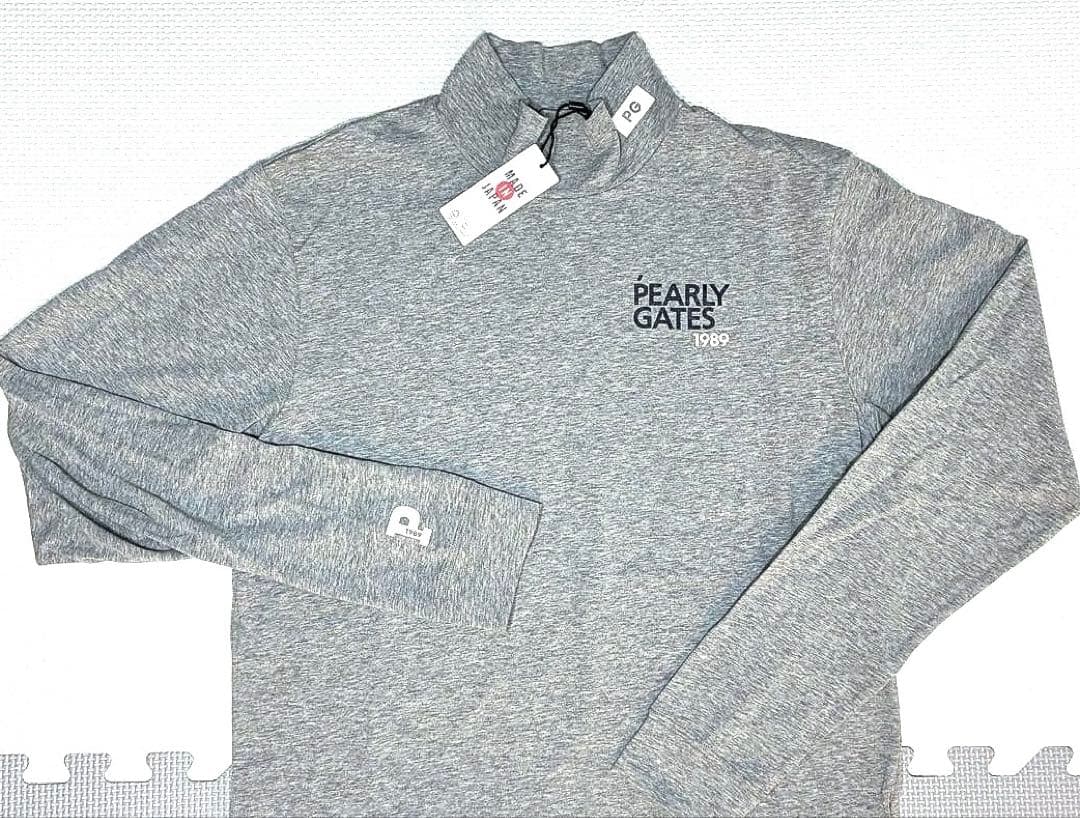 PEARLY GATES ベア天竺 ハイネックカットソー（GRAY／4）