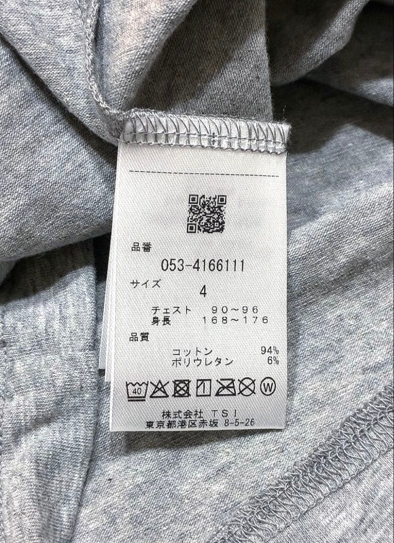 PEARLY GATES ベア天竺 ハイネックカットソー（GRAY／4）