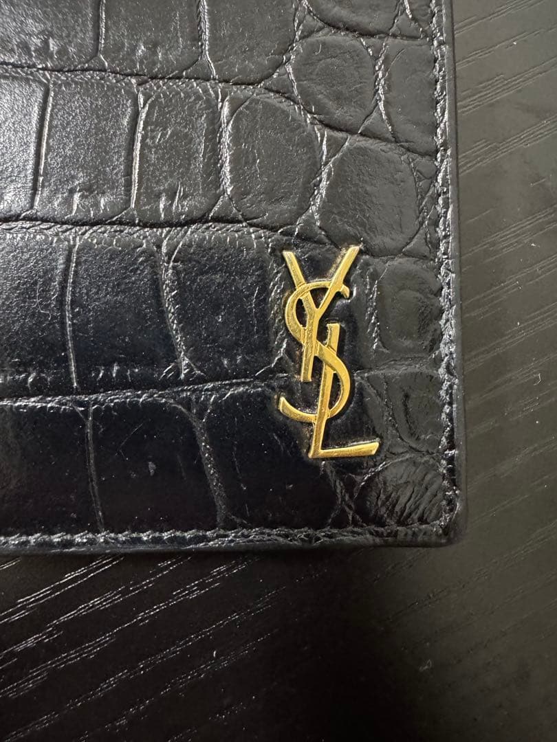 【美品】YSL クロコダイルレザー マネークリップ