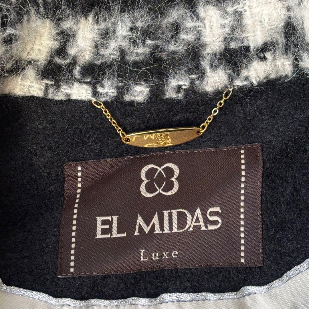美品　エルミダ リュクス EL MIDAS Luxe チェックコート　38