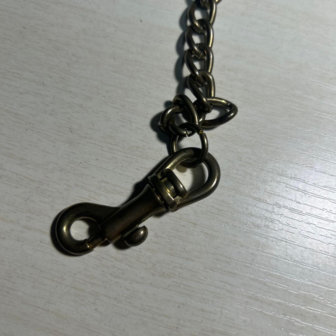 Schott ショット ウォレットチェーン 本革　ゴールド アメカジ バイカー