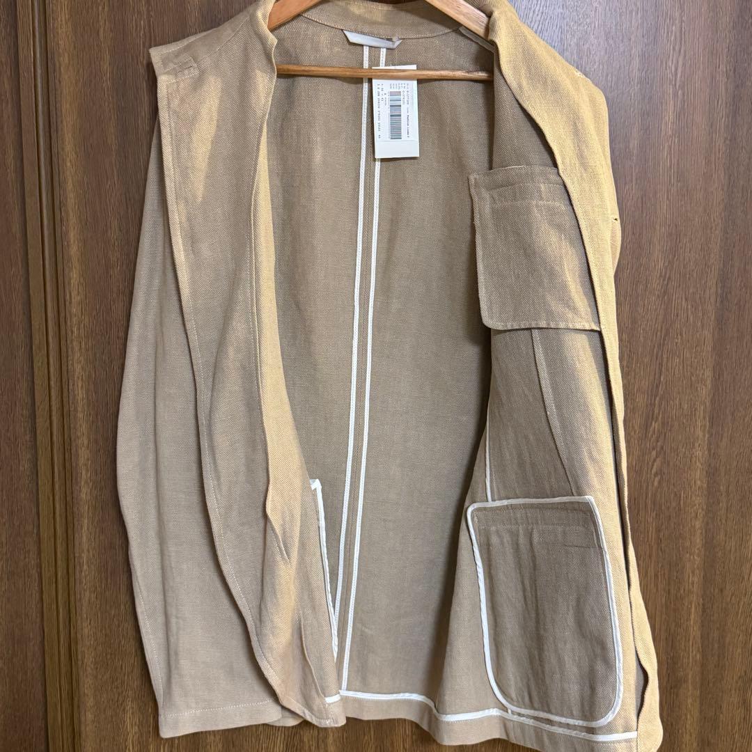 ARMANI アルマーニ リネン コットン ジャケット スタンドカラー 50