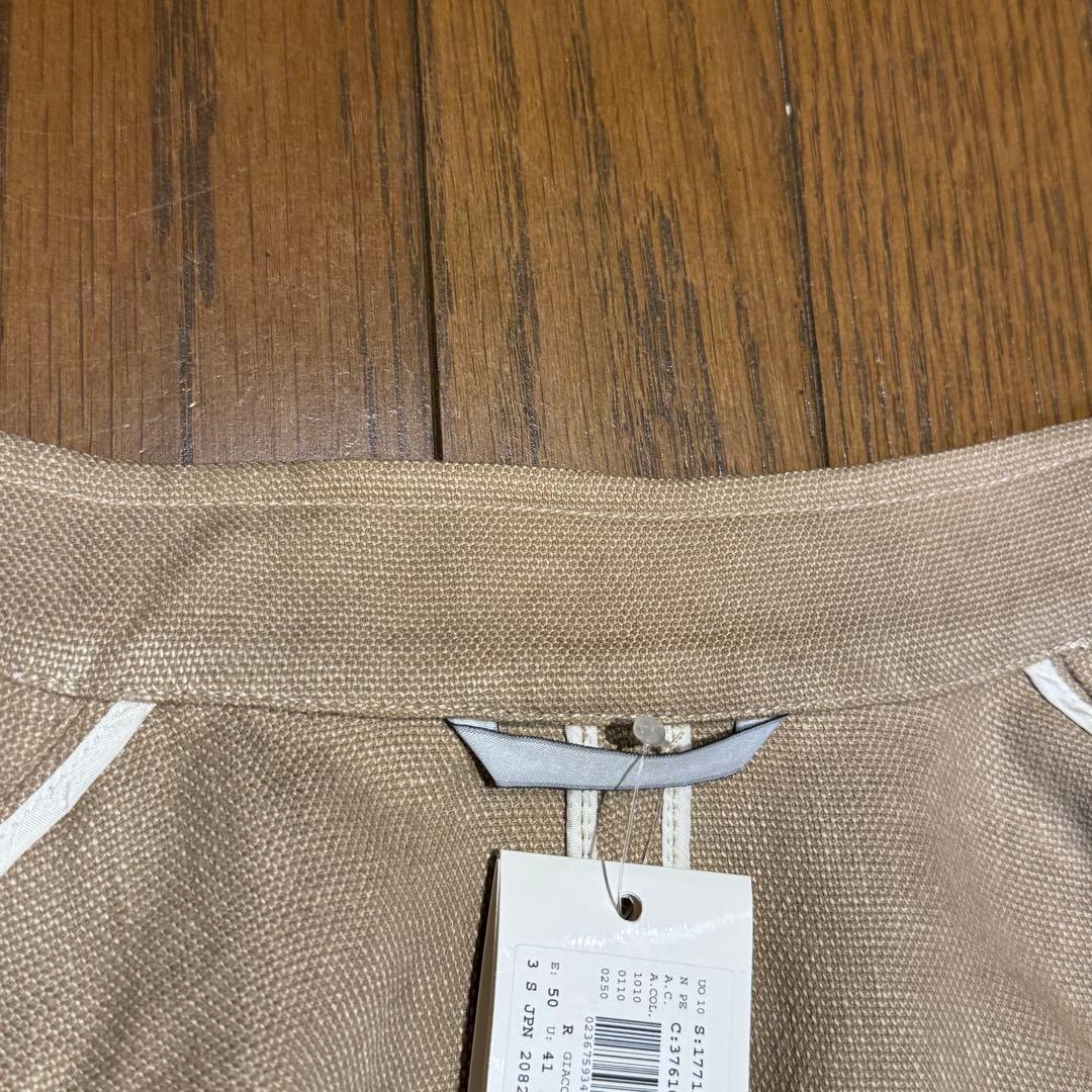 ARMANI アルマーニ リネン コットン ジャケット スタンドカラー 50