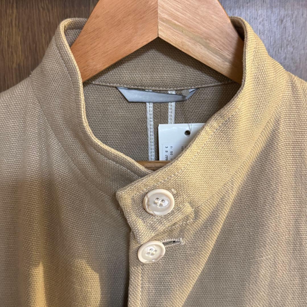 ARMANI アルマーニ リネン コットン ジャケット スタンドカラー 50