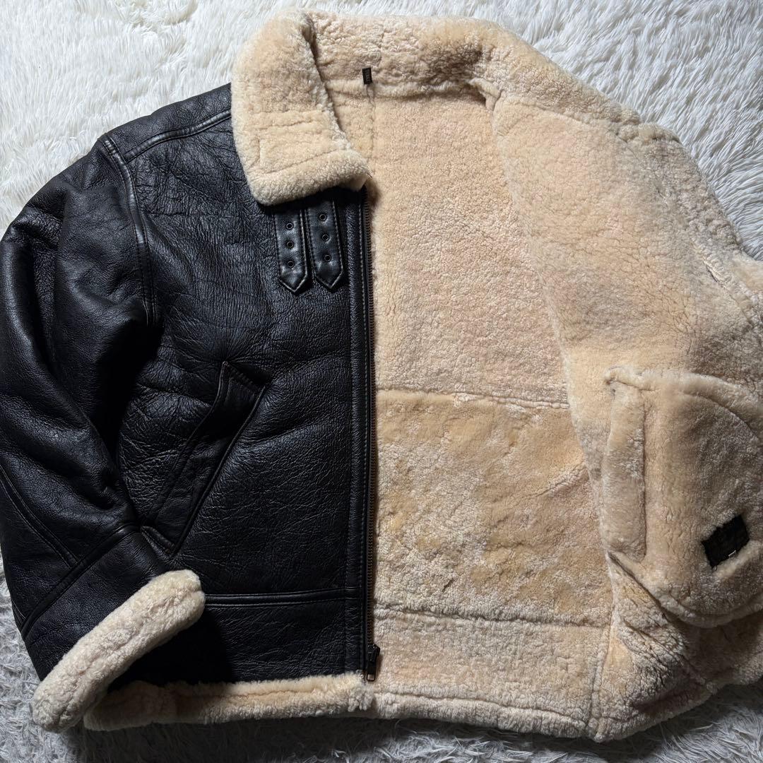 美品/XL■フライトジャケット　ブラック　羊革　シープスキン　トルコ製