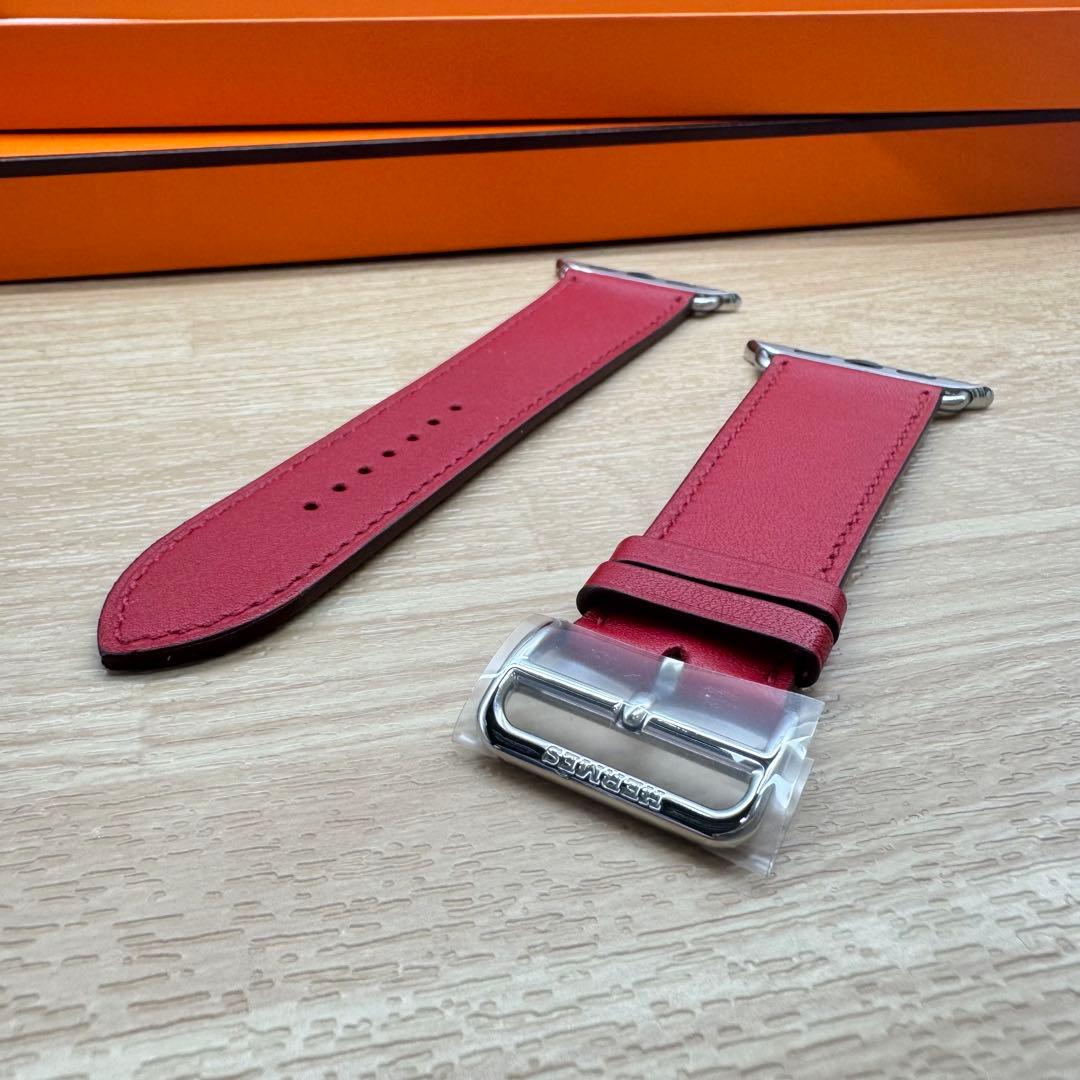 2274 Apple Watch エルメス　ルージュ　ピマン　レッド　レザー