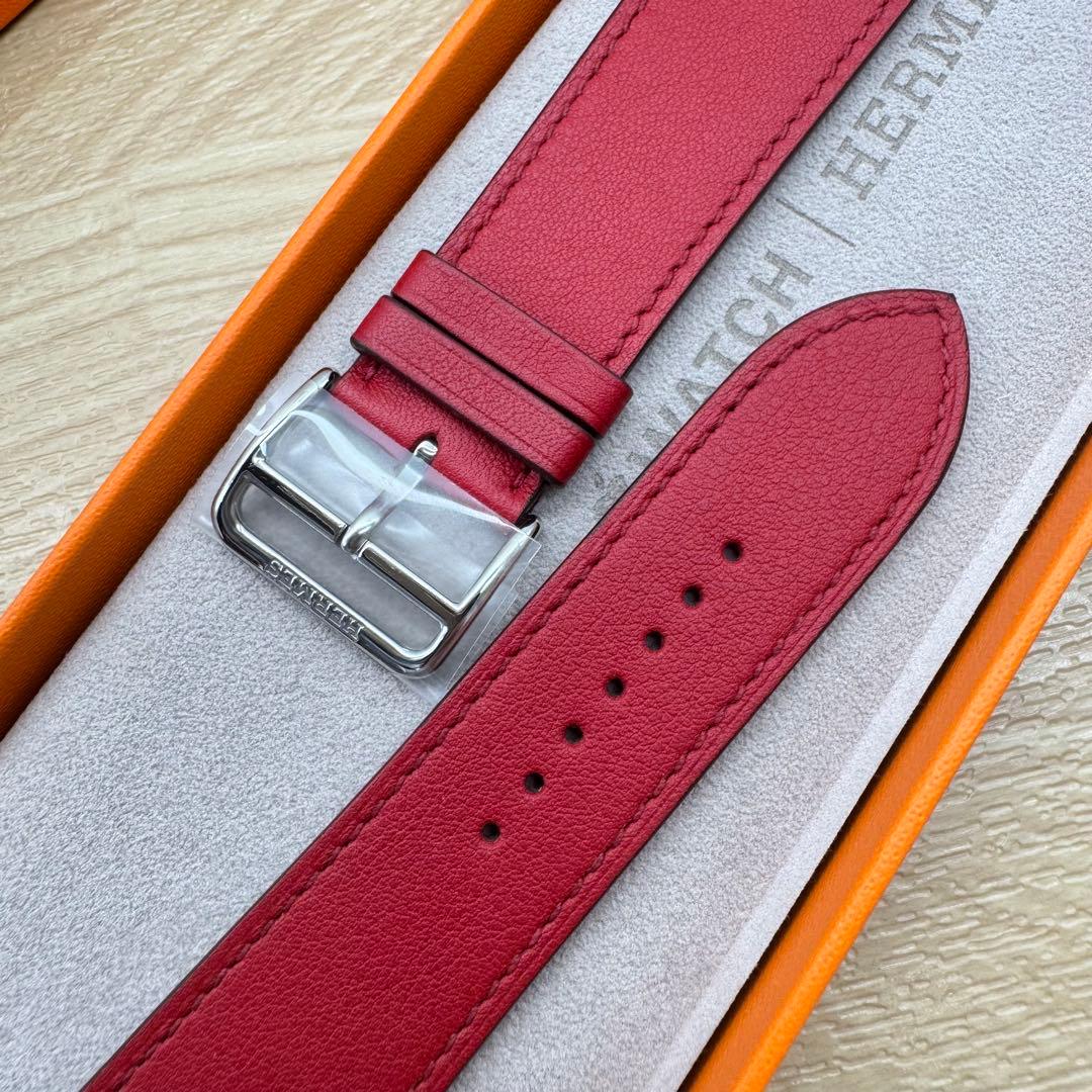 2274 Apple Watch エルメス　ルージュ　ピマン　レッド　レザー