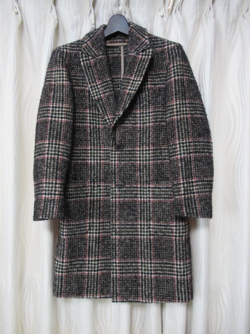 定価8万 TOMORROWLAND メンズ グレンチェック チェスターコート