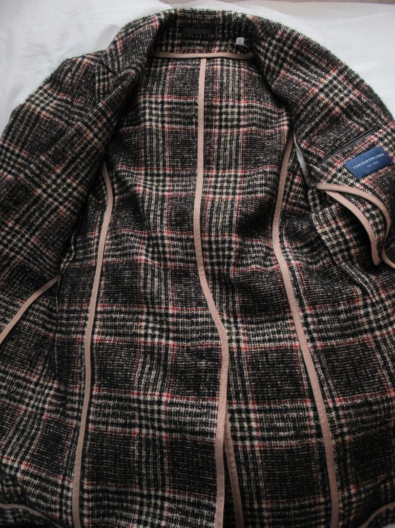 定価8万 TOMORROWLAND メンズ グレンチェック チェスターコート