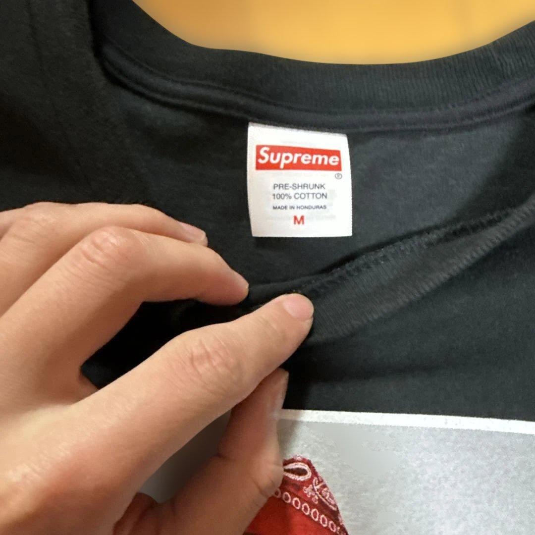 Supreme ブラック プリント Tシャツ M