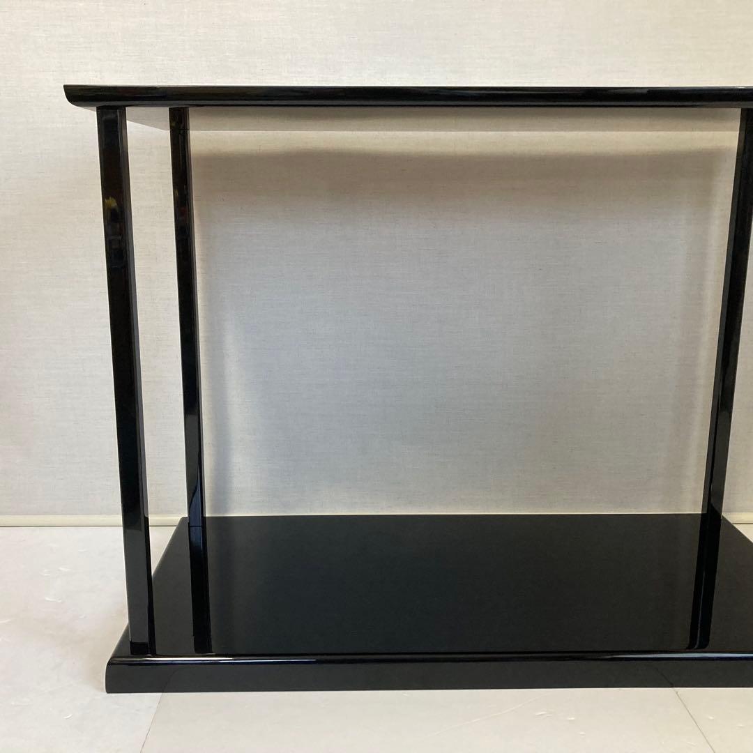 真台子 飾り棚 台 真塗 黒 木製 組立式 大型 和風 茶道具 レトロ