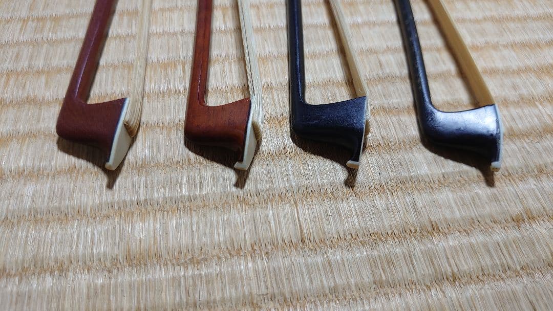 バイオリン弓 4本セット 黒×2本 茶×2本