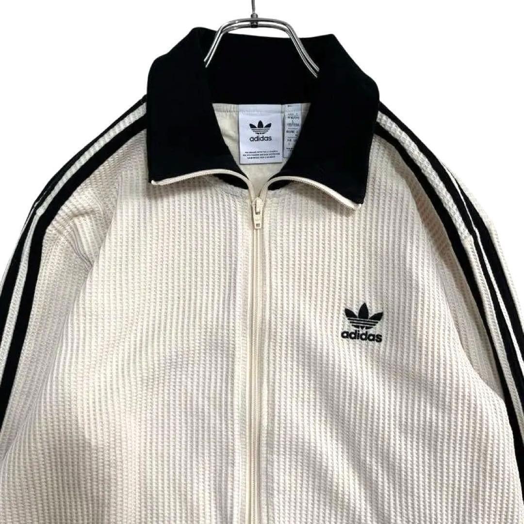 ●1272 adidas ワッフル クラシック トラックトップ ホワイト XL