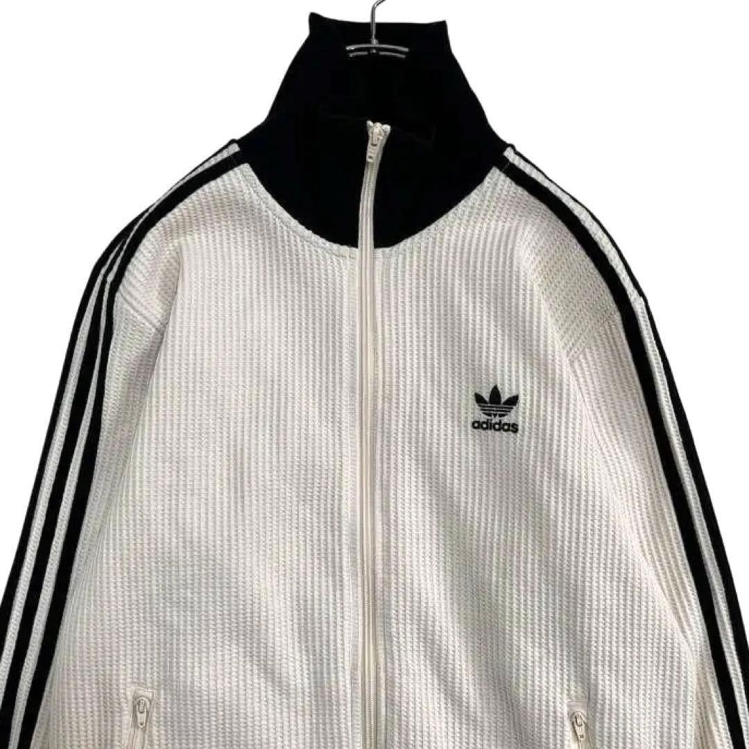 ●1272 adidas ワッフル クラシック トラックトップ ホワイト XL