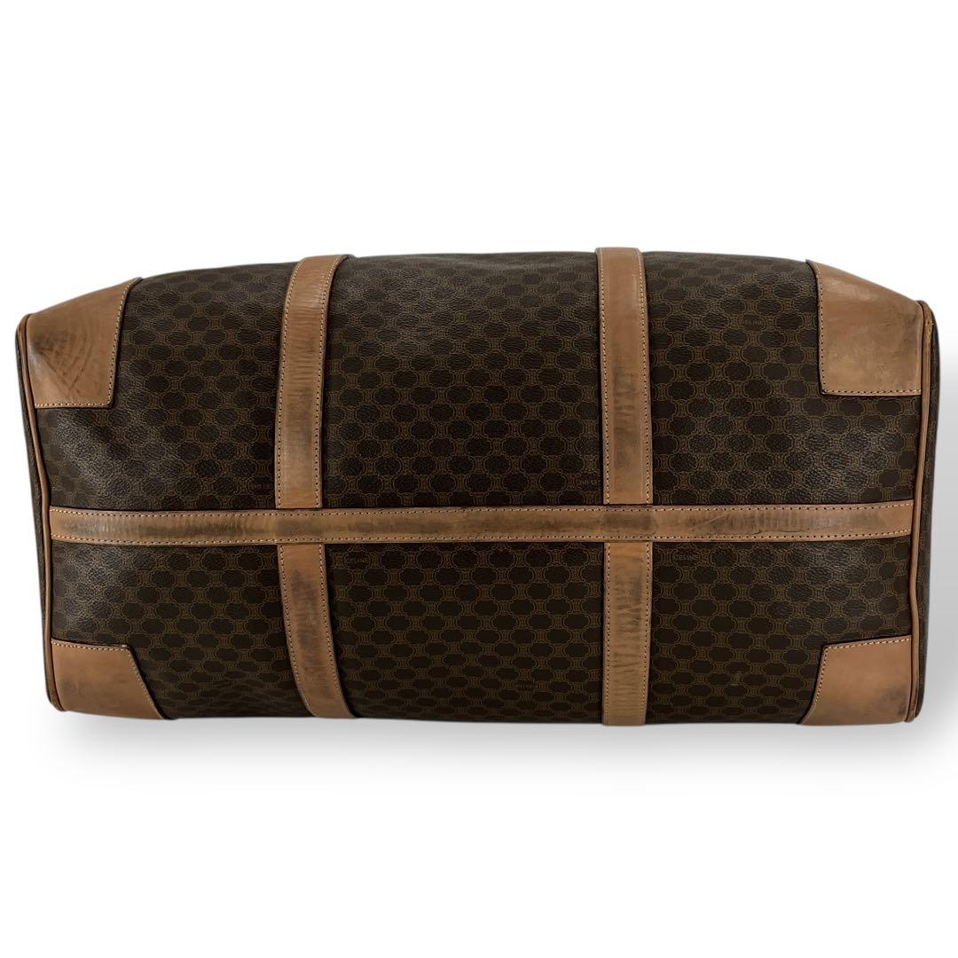 y2k 00s オールド　セリーヌ　ボストンバッグ　マカダム柄　ブラウン　PVC