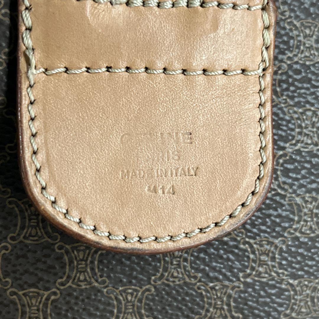 y2k 00s オールド　セリーヌ　ボストンバッグ　マカダム柄　ブラウン　PVC