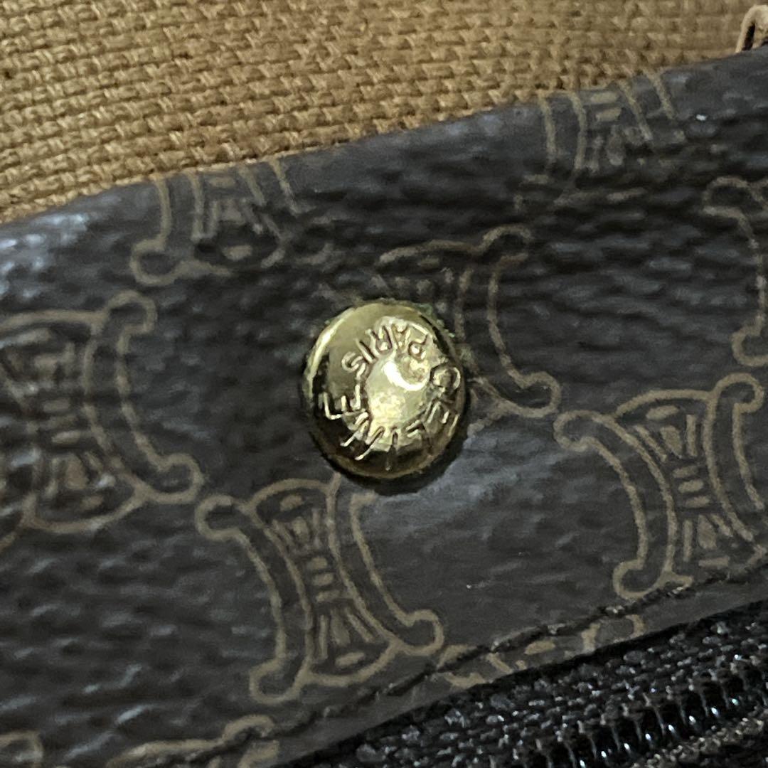 y2k 00s オールド　セリーヌ　ボストンバッグ　マカダム柄　ブラウン　PVC