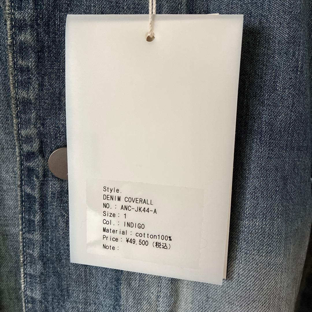【新品未使用】2025SS アンセルム　デニムカバーオール　INDIGOサイズ1