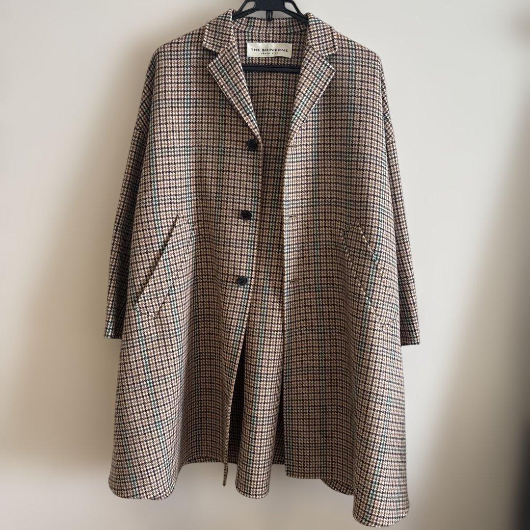 THE SHINZONE チェック柄ロングコート
