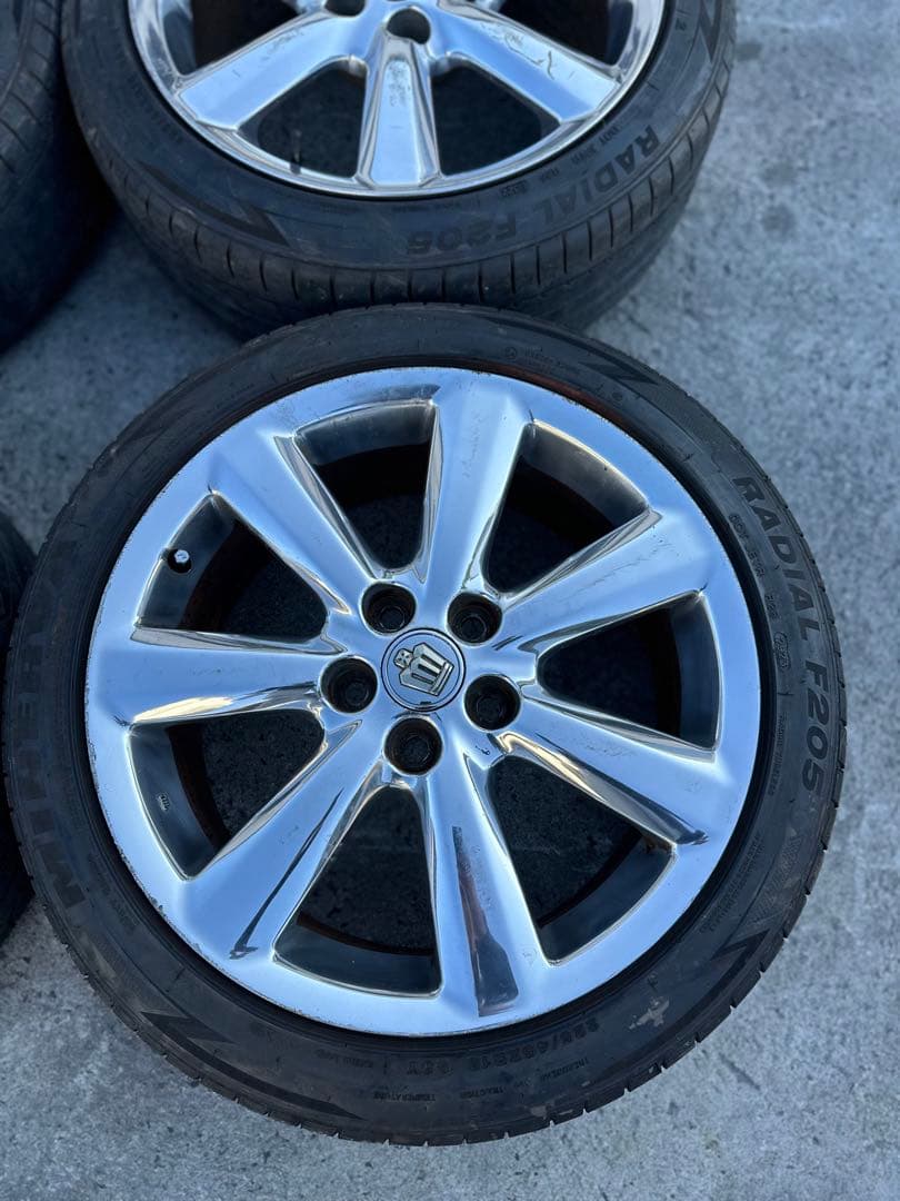 トヨタ　18 ゼロ　クラウン　メッキ純正ホイールタイヤ　4本225/45R18