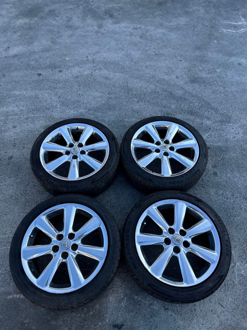 トヨタ　18 ゼロ　クラウン　メッキ純正ホイールタイヤ　4本225/45R18