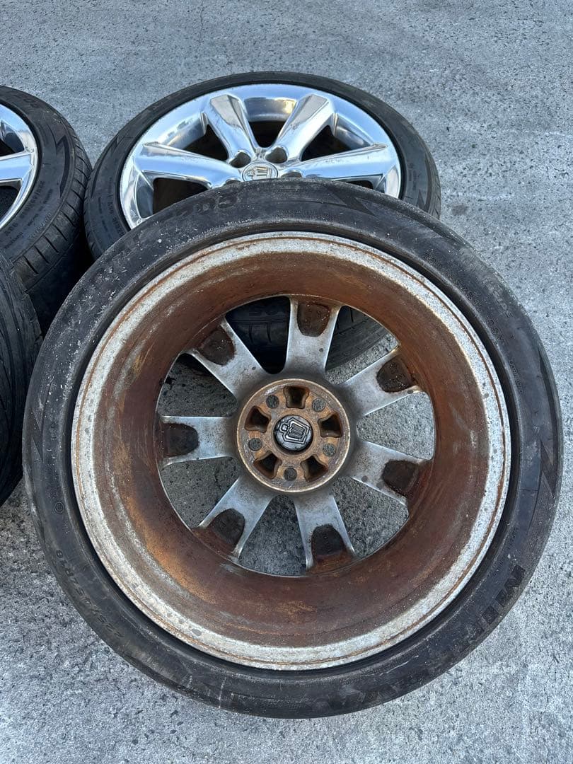 トヨタ　18 ゼロ　クラウン　メッキ純正ホイールタイヤ　4本225/45R18