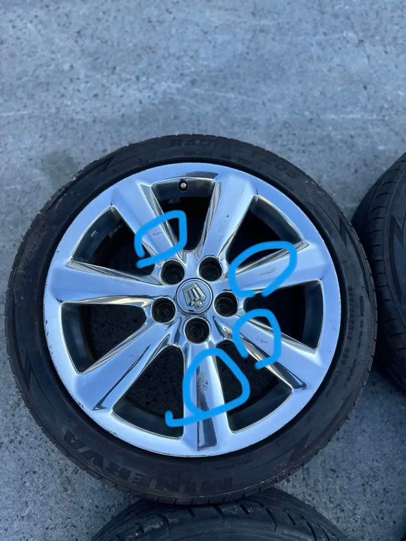 トヨタ　18 ゼロ　クラウン　メッキ純正ホイールタイヤ　4本225/45R18