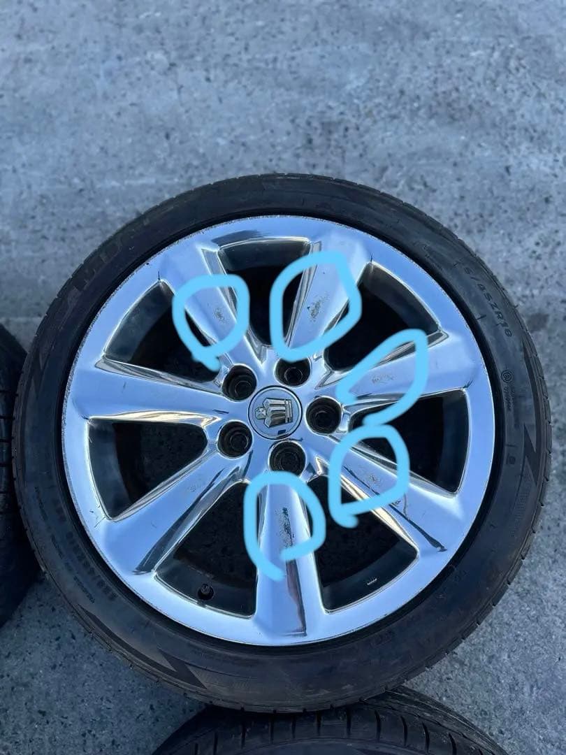 トヨタ　18 ゼロ　クラウン　メッキ純正ホイールタイヤ　4本225/45R18