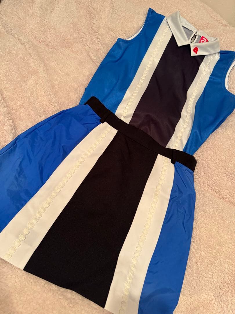 アルチビオ　ストライプ　ゴルフ 上下セット 38 黒　青