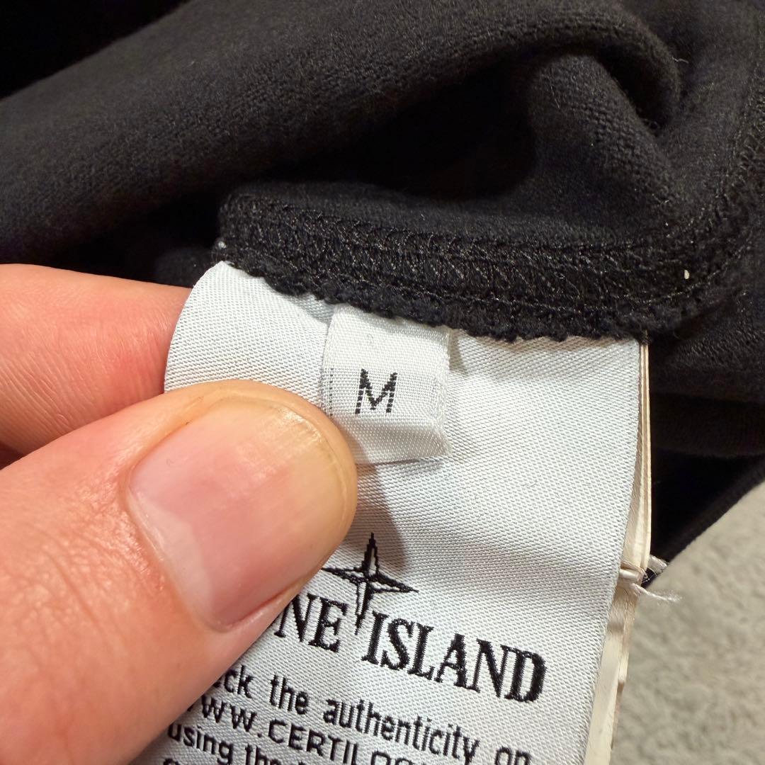 ストーンアイランド　黒　厚手　ロンT 長袖Tシャツ　Mサイズ 731564450