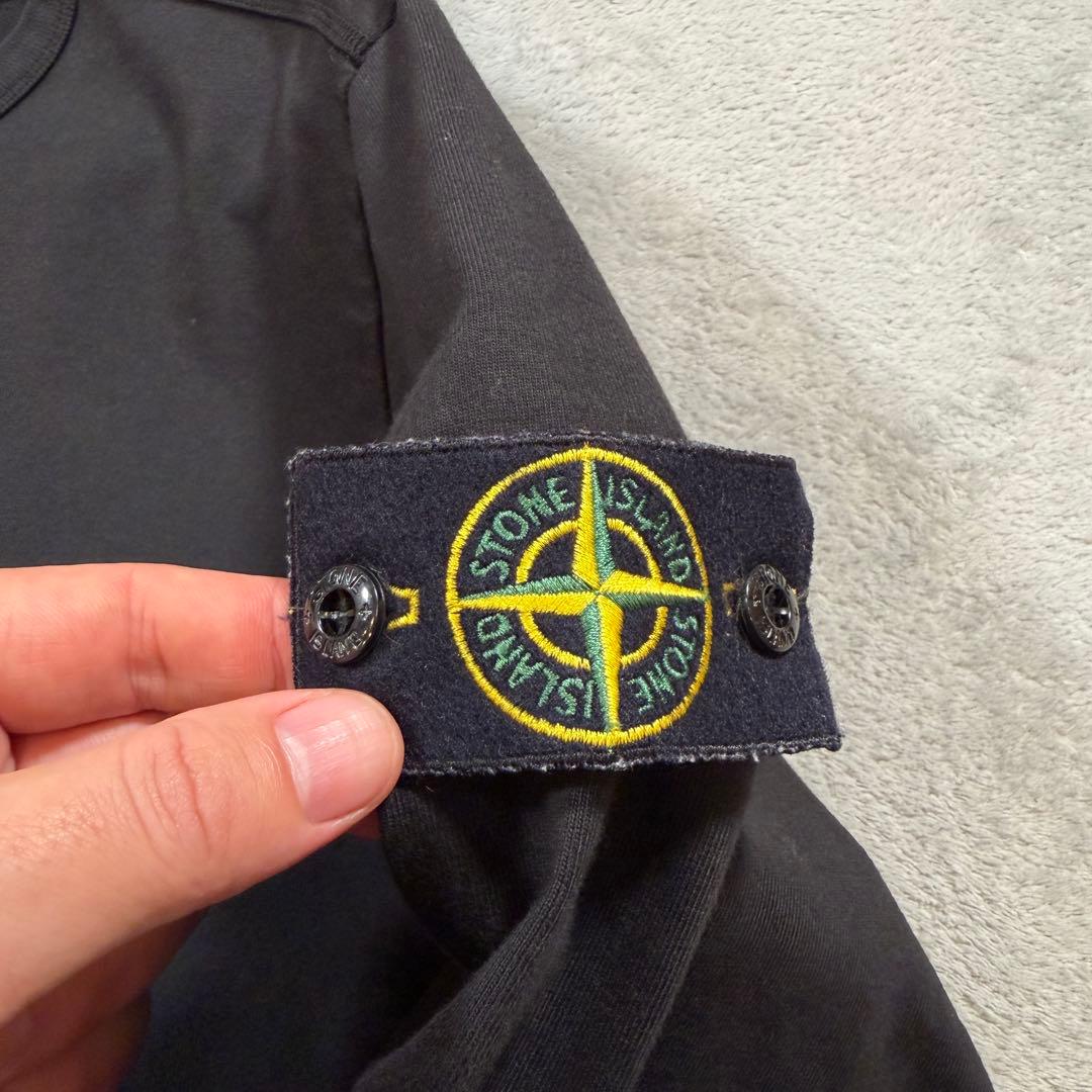 ストーンアイランド　黒　厚手　ロンT 長袖Tシャツ　Mサイズ 731564450