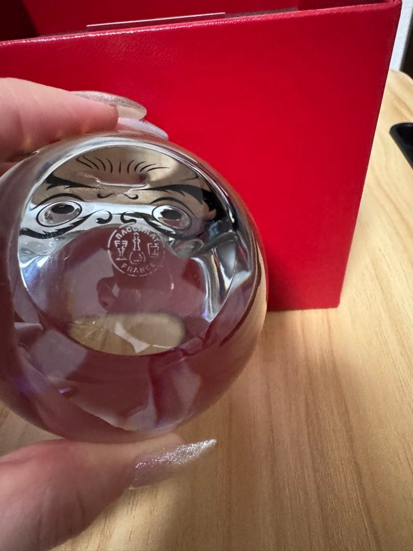 ☆みかん☆バカラ Baccarat ダルマ クリスタル置物