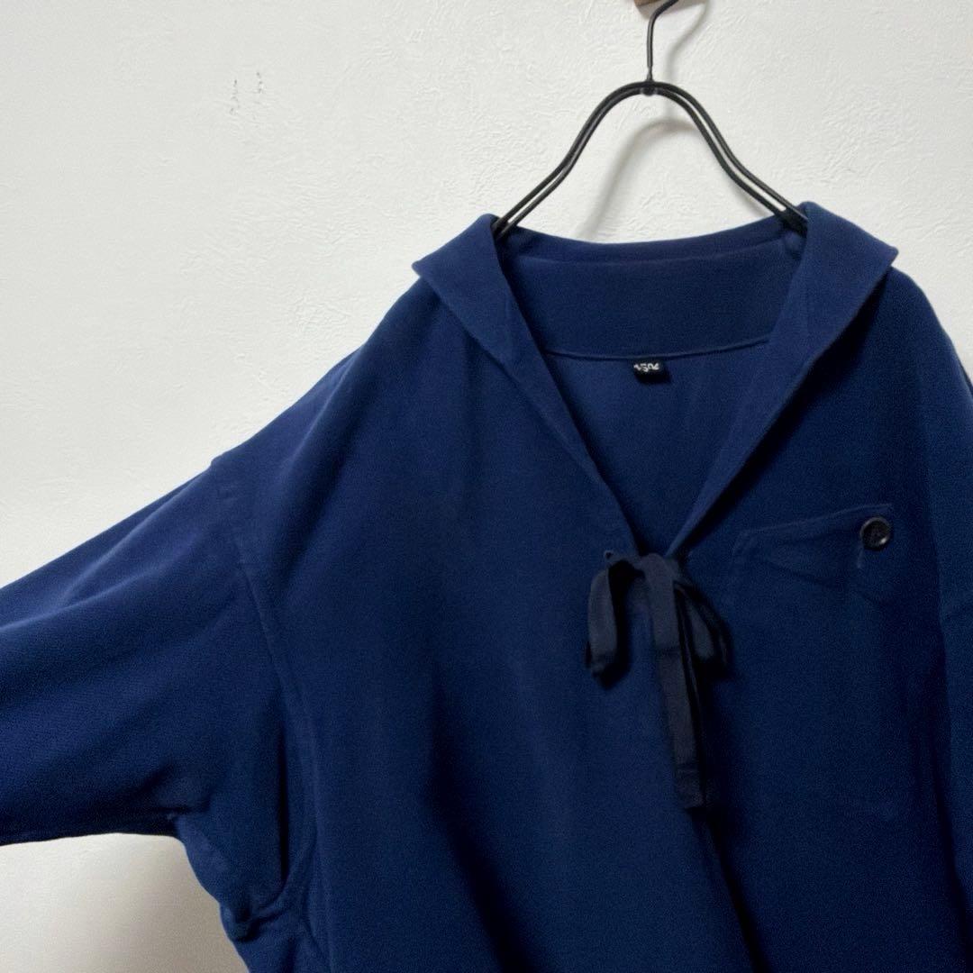 45R コーデュロイ セーラーマリンシャツチュニック