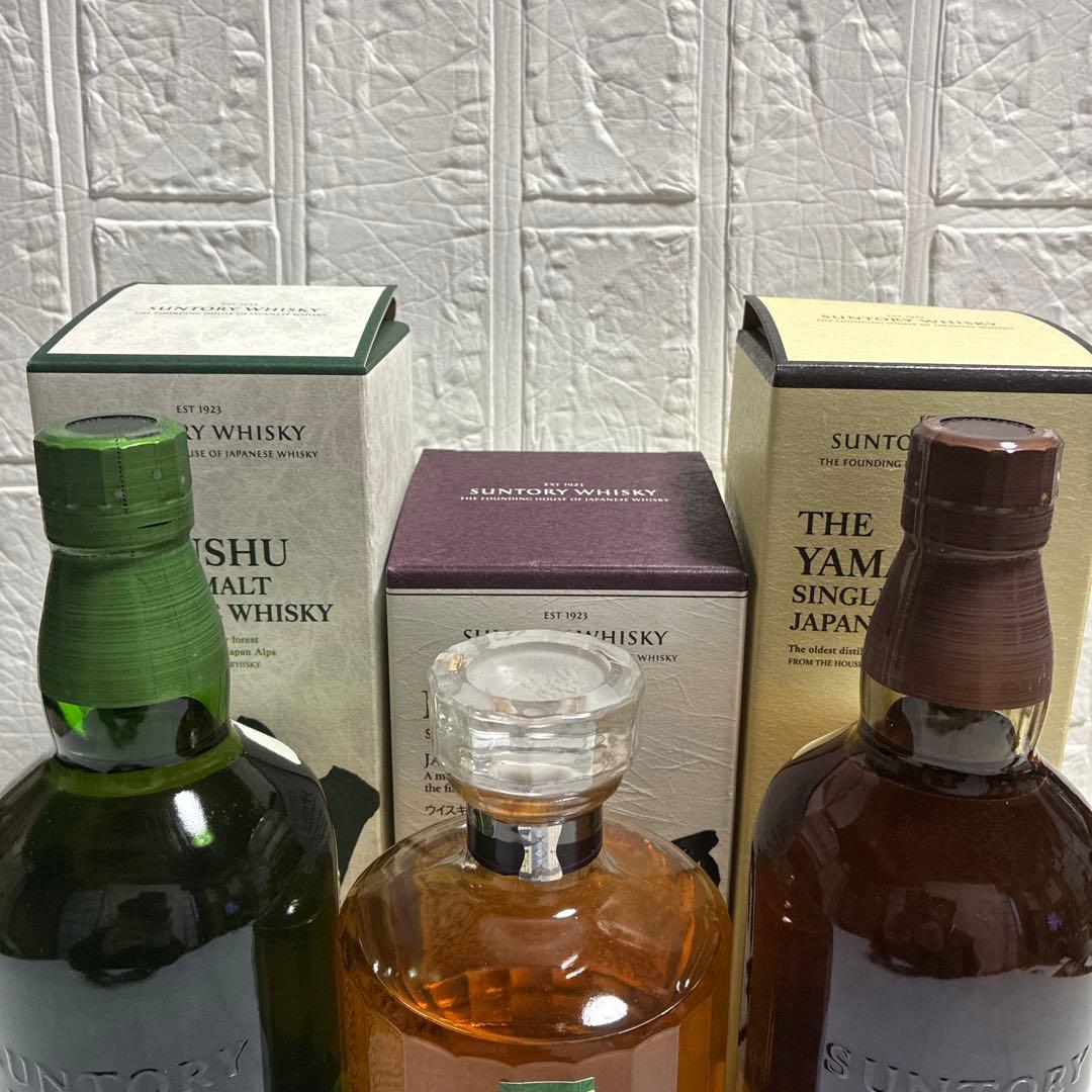 サントリー響、山崎、白州、ウイスキー３本セット