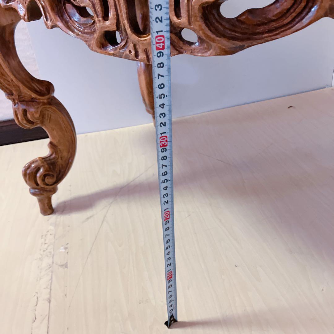 イタリア家具　アンティーク　ローテーブル　ダイニングテーブル　猫脚　ロココ調