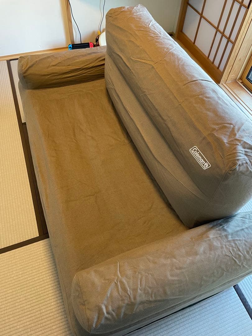【極美品】コールマン エアカウチ ダブル　屋外未使用