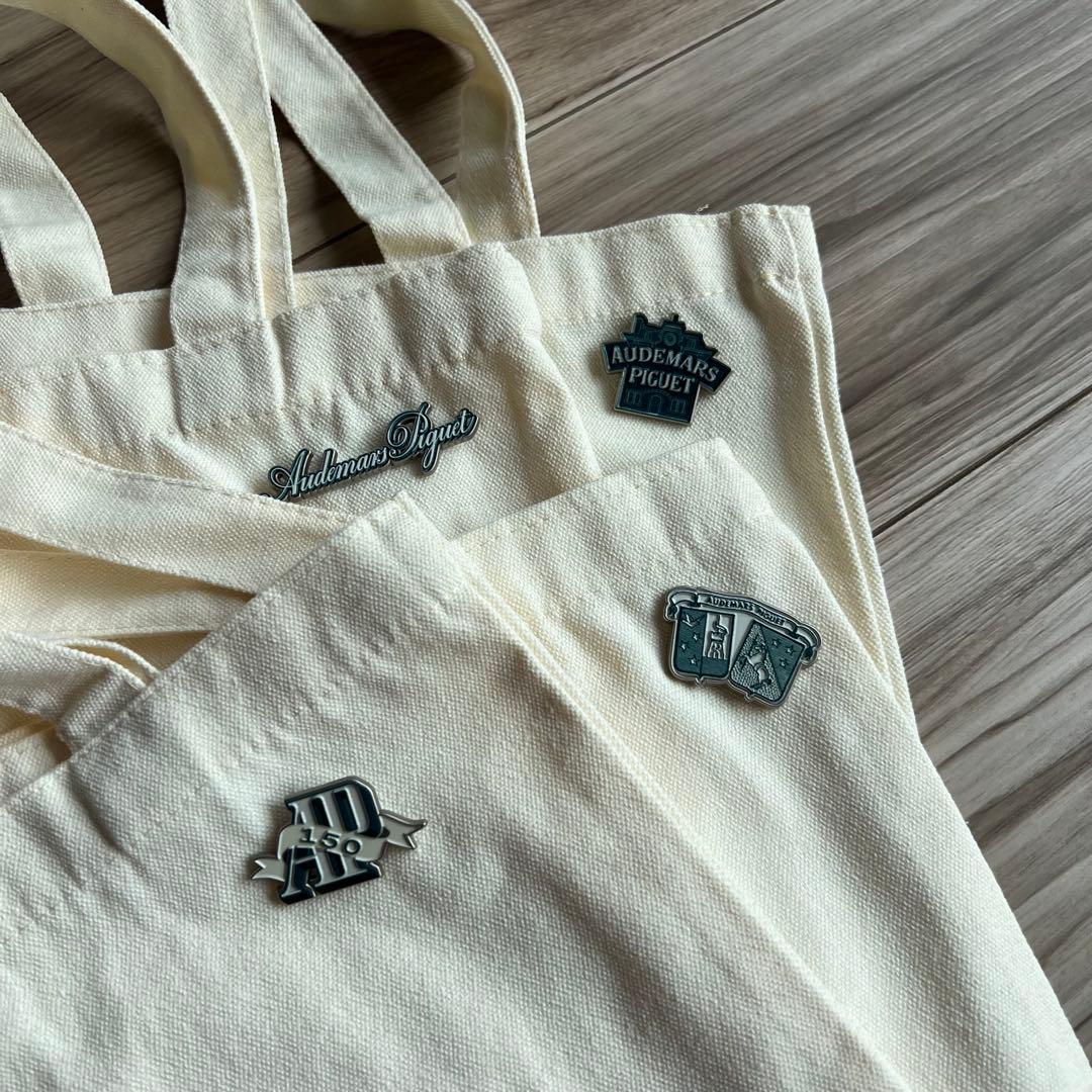 オーディマピゲ150周年イベント限定　エコバッグ　ピンバッチ4種類