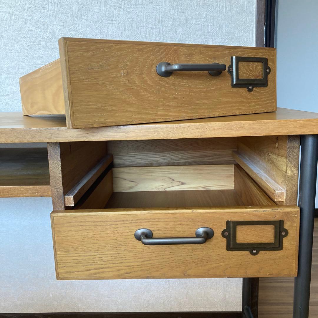 机　デスク　アイアンウッド　ビンテージ　アンティーク　レトロ