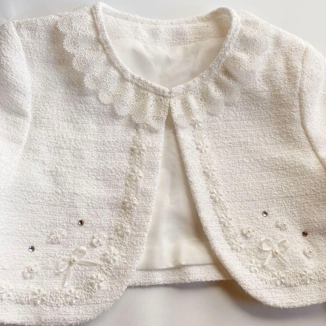 120size ラベンダー×ホワイト セレモニー 入学 卒園 発表会 フォーマル