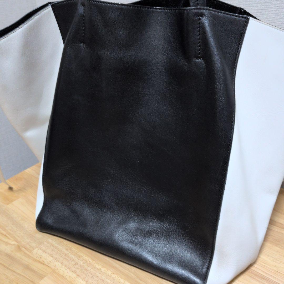 CÉLINE トートバッグ 黒/白 カバファントム　A4可