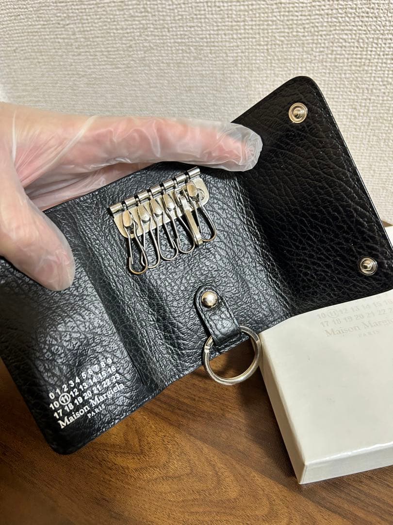 美品　Maison Margiela 4ステッチ　キーケース　ブラック