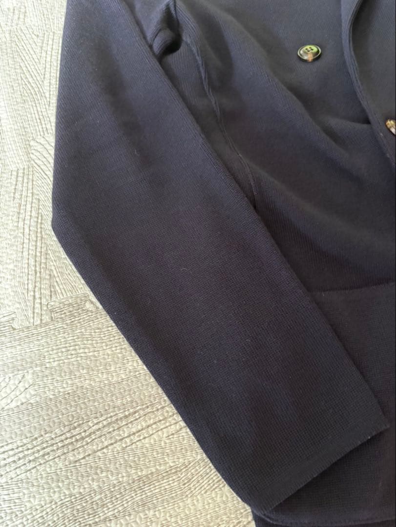 LARDINI ウールミラノリブダブルブレスト ニットジャケット