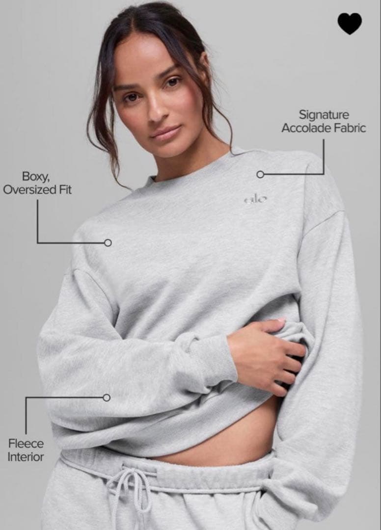 Alo アロヨガ　スウェット グレー　XS