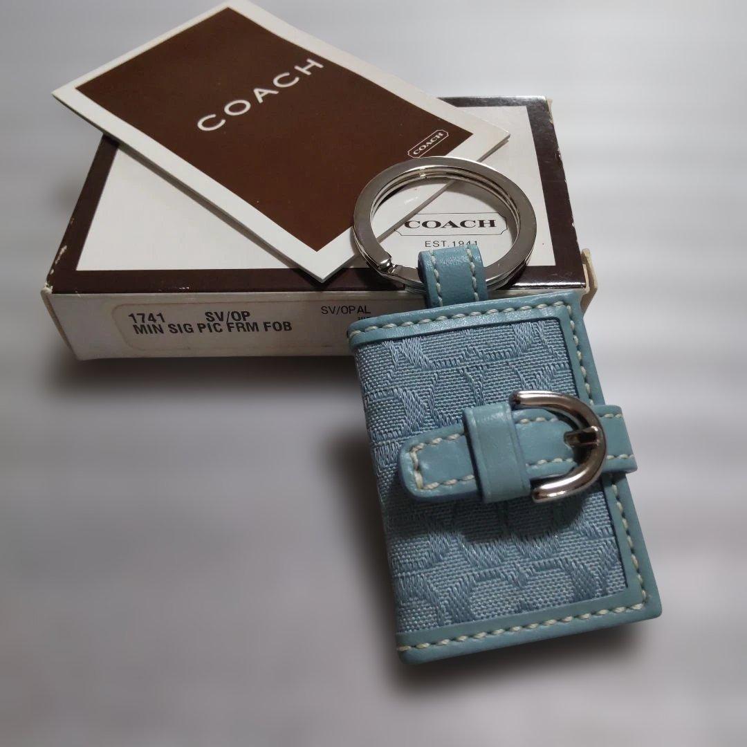 COACH☆Signature Pictureframe Keyholder