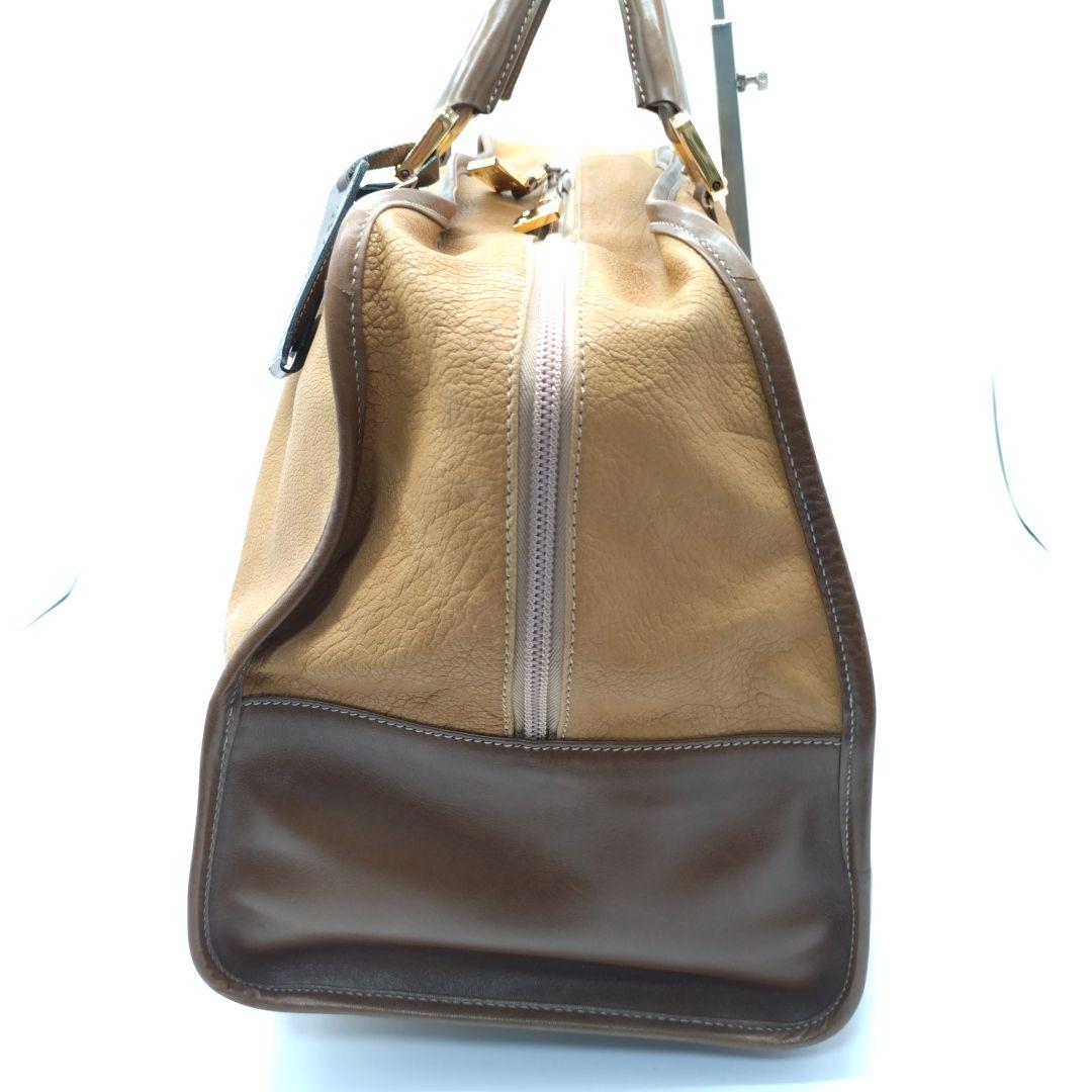 【美品】LOEWE ロエベ アマソナ50 アナグラム レザー ボストンバッグ